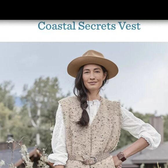 Sundance Open Front Tunic Vest Alpaca Boucle Knit Coastal Secrets S Small - Picture 8 of 8